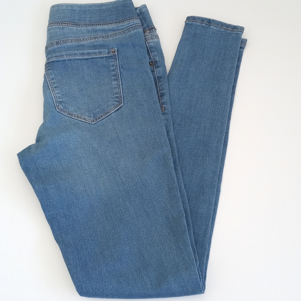 🌿Old Navy Women’s Blue Denim Mid Rise Slip On Jeans Jeggings Leggings 0 - Picture 3 of 8